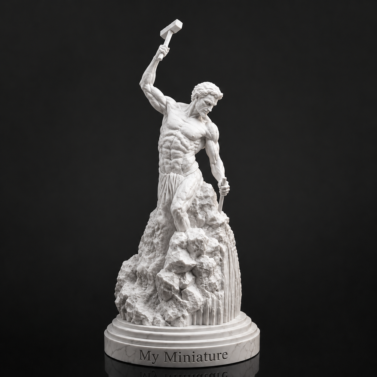 Premium 3D Printed Self Made Man Sculpture | Motivational Office & Home Decor Statue | My Miniature
